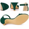 BLISSFUL STEP Women's Open Toe Ankle Strap Kitten Heels Sandals - 3 of 4