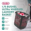 Sterilite Ultra Wheeled Laundry Basket, 1.7 Bushel with Handles, Grey, 4 Pack - 3 of 4