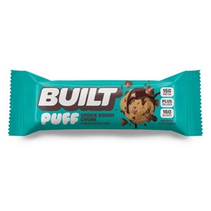 Built Bar Cookie Dough Chunk Puff Protein Bar - 15g Protein - 1.55oz - 1 of 3