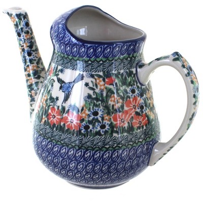Blue Rose Polish Pottery Maria Watering Can