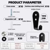 phiestina 10 Stainless Steel Single-Hook Hooks, Black, for Bathroom, Living Room & Dining Room Storage - 3 of 4