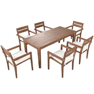 Maliang U_Style Patio Dining Table And Chairs Fit For Balcony, Backyard - 1 of 4