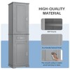 APRILSOUL Tall Bathroom Storage Cabinet, Freestanding,with Two Different Size Doors and Adjustable Shelf, MDF Board with Painted Finish - 4 of 4