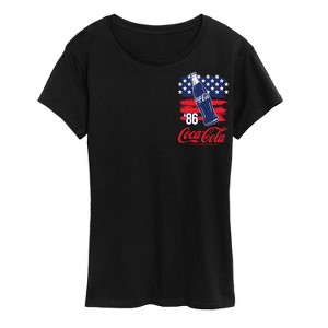 Women's - Coca-Cola - 86 American Flag And Bottle Short Sleeve Graphic T-Shirt - 1 of 4