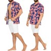 LA LEELA Men's 4th of July Patriotic US American Flag Shirt Short Sleeve Button Down Holiday Hawaiian Shirts for Men - 3 of 4