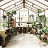 Wooden Greenhouse,Greenhouses for Outdoors with Lockable Door, Wood Frame & Adjustable Vent, Heavy Duty Greenhouse with Polycarbonate Panel - 2 of 4