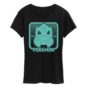 Women's - Pokémon - Retro Synthwave Bulbasaur Short Sleeve Graphic T-Shirt - 1 of 4