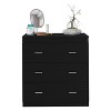 Dresser 33"H, Three Drawer, Superior Top, Metal Handles, White - 3 of 4