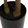 Kate and Laurel Eudora Modern Faux Eucalyptus Tree, 8 FT, Potted Artificial Tree - 3 of 4