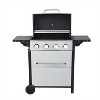 ELJGET 3/4 Burner BBQ Propane Gas Grill, Stainless Steel 30,000 BTU Patio Garden Barbecue Grill with Two Foldable Shelves - 3 of 4