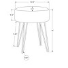 Monarch Specialties Ottoman Pouf Footrest Foot Stool 14Inch Round Fabric Metal Legs Blue Gold Contemporary Modern - 4 of 4
