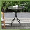 Maggift Patio End Tables, Modern Decorative Side Tables, Stylish Design for Patio, Living Room, Indoor and Outdoor Use, Black, 26"*26"*28.1" - 4 of 4
