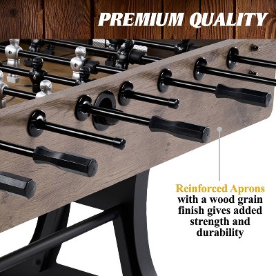 Barrington 58'' Wood and Black Metal Foosball Table