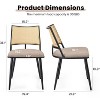 SEVOBAL Accent Chairs Dining Chairs Set of 2, Modern Kitchen Chairs with Rattan Backrest, Accent Chairs, Beige, 21.3"*19.3"*31.1" - 3 of 4