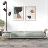 vidaXL Sofa Bed with Cup Holders Light Gray Velvet - 3 of 4
