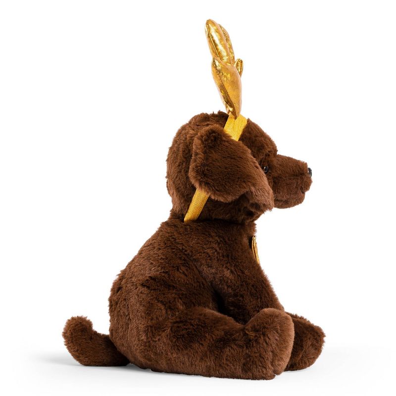 FAO Schwarz Cheers 4 Antlers Chocolate Labrador 12&#34; Stuffed Animal with Removable Wear-and-Share Ears, 4 of 8