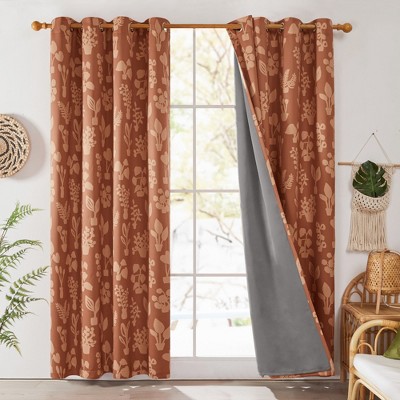 Deconovo Recycled Mountain Ash Blackout Curtains(2 Panels)