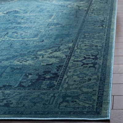 Heirloom Blue Silk-Blend Hand-Knotted Transitional Area Rug