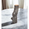 HomeRoots 14" Brown Faux Bois Cylinder Polyresin Table Vase - 2 of 4