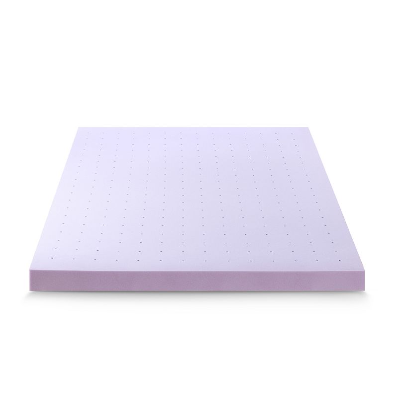 Mellow Ventilated Memory Foam Lavender Infusion 4" Mattress Topper, 6 of 8
