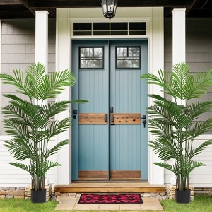 GDFStudio Julian Indoor/Outdoor 18-Leaf 70.8" x 27.5"  Artificial Tree(Set of 2) - 1 of 4