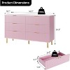 Acekool 6 Drawer Dresser, Modern Chest with Gold Handles, Large Storage Organizer for Bedroom, Living Room, Entryway - 3 of 4