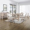 Coolbibila Modern Armless Fabric Upholstered Fabric Dining Chairs Set of 2,Wooden Kitchen Dining Room Chairs,Kitchen Island Side Chair - 3 of 4