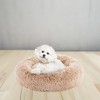 ROOMTEC Fluffy Donut Dog Bed, Calming Beds for Small Dogs Cats Round Faux Fur Cuddle Bed, Pet Anti-Anxiety Plush Bed, Machine Washable - 2 of 4