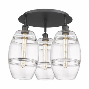 Vaz - 3 Light Flush Mount In Industrial Style-10.88 Inches Tall and 19.75 Inches Wide - 1 of 1
