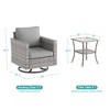 Sonkuki 3-Piece Patio Chair Set Swivel Rocking Chair Set Side Table Suiting Backyard, Poolside and Patio - 2 of 4