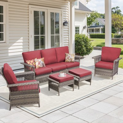 Buenhomino Outdoor Patio All-Weather Wicker Furniture Set