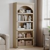 5-Shelf Arched Bookcase, 68.7" Tall Farmhouse Bookshelf with Curved Design, Wooden Storage Rack - 3 of 4