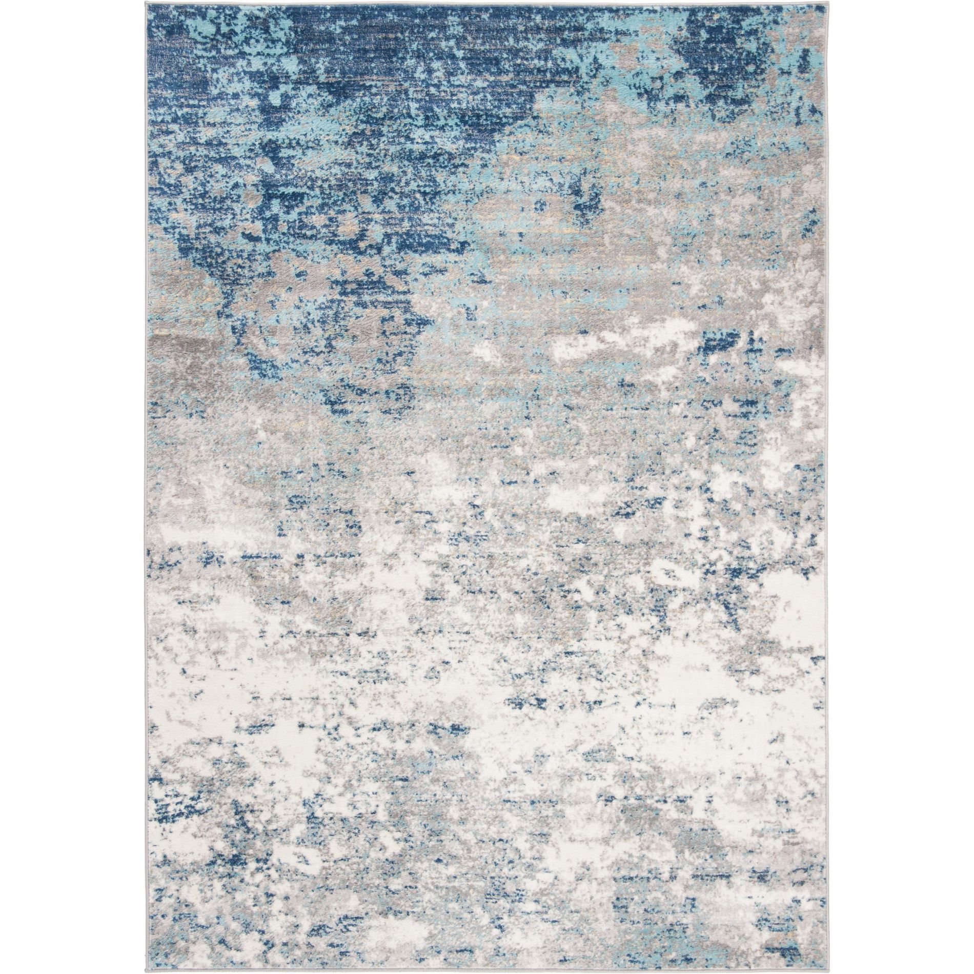 Brentwood BNT822 Power Loomed Indoor Area Rug - Light Grey/Blue - 5'3"x7'6" - Safavieh