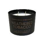 12oz Weathered Tobacco Scented Candle Black - Sand + Fog