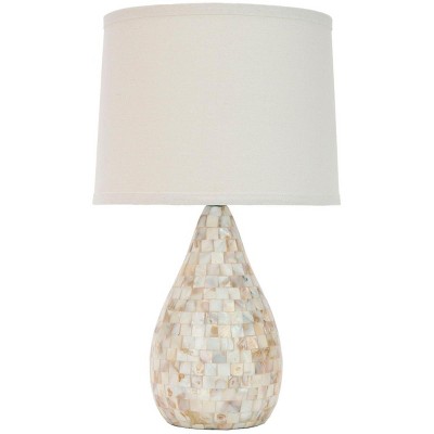 Lauralie 20.5" White Capiz Shell Table Lamp Set