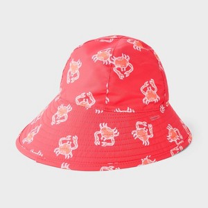 Baby Boys' Reversible Crab Swim Hat - Cat & Jack™ Orange - 1 of 4
