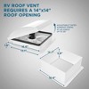 Hike Crew 14” RV Roof Vent Fan, 12V Manual Camper Fan with Removable Screen - White Lid - 4 of 4