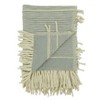 50"x60" Chunky Fringe Striped Design Wool Throw Blanket Gray - Saro Lifestyle: Lightweight Cotton & Wool Blend - 3 of 4