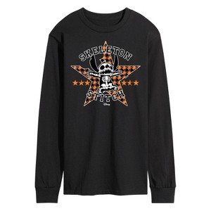 Men's - Lilo and Stitch - Skeleton Stitch Long Sleeve Graphic T-Shirt - 1 of 4