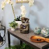 Sunnydaze Indoor Home Decorative Tiered Rock and Log Waterfall Tabletop Water Fountain with LED Lights - 10" - 2 of 4