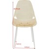 NicBex Set of 4 Dining Chair Modern Plastic Seat Back Dining Room Furniture Side Chair - 3 of 4