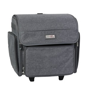 Everything Mary Deluxe Collapsible Rolling Scrapbook Case, Heather - 1 of 4