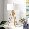 Hudson and Canal 25" Tall 2-Light Tripod Table Lamp with Fabric Shade - 3 of 4