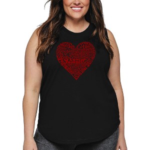LA Pop Art Love Yourself - Women's Word Art Tank Top - 1 of 4