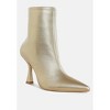 Tentia Metallic Pleather Spool Heel Boots Women - 2 of 4