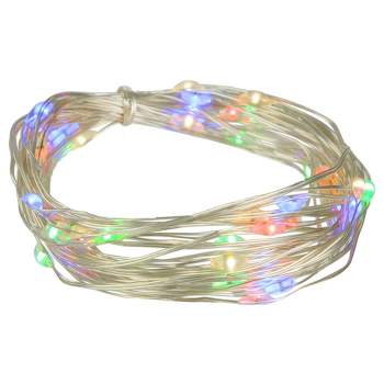 Northlight 50 Battery Operated Multicolor LED Micro Fairy Lights - 16ft, Copper Wire
