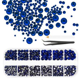 JPSOR 900pcs Craft Gemstone Acrylic Flatback Rhinestones Jewels for Crafting  Embellishments Gems 9 Shapes 6-13mm 9COLORS-900PCS