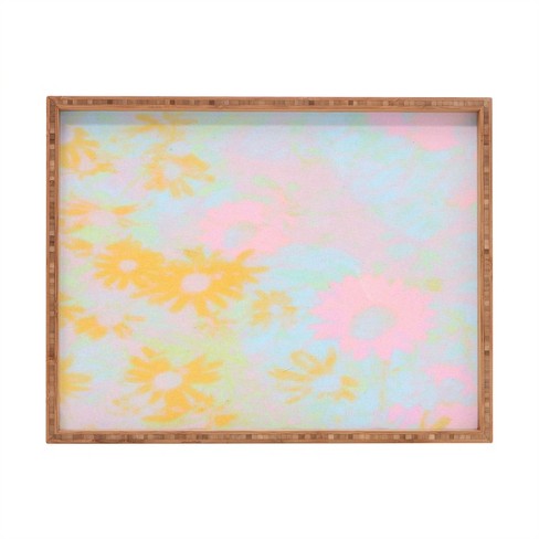 Sunshinecanteen Gentle Flowers Large Rectangular Bamboo Tray - Deny ...