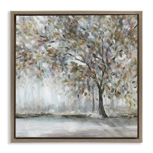 Stupell Industries Woodland Nature Tree Painting Floating Frame Canvas Art - 1 of 4