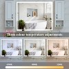 Vanity Mirror With Led Lights Three Colors Adjustable Anti-Fog Touch Switch Smart Large Bathroom Mirrors Wall Mounted Makeup Mirror-The Pop Home - image 2 of 4